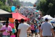 view of main drag with large crowd