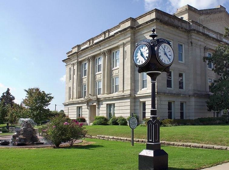 courthouse and clock