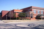 west entrance of library